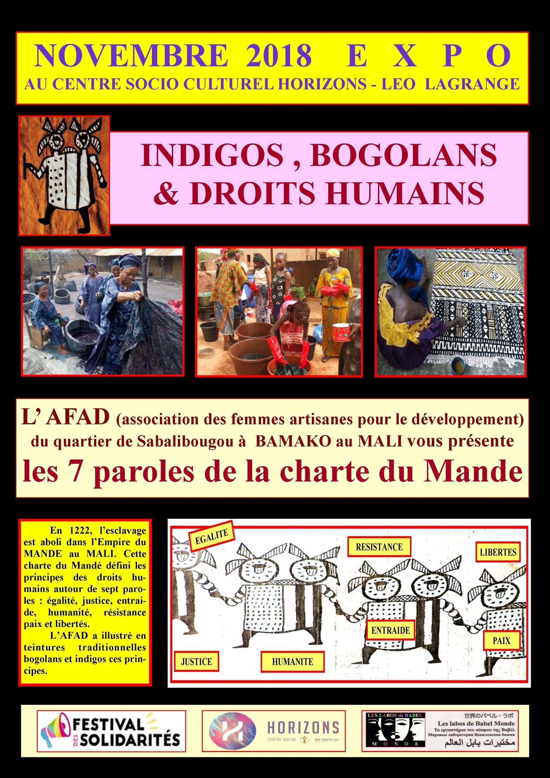 You are currently viewing Exposition « Indigo, Bogolans et Droits Humains »