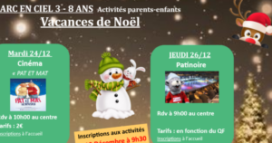 Lire la suite à propos de l’article Planning d’activités arc-en-ciel – vacances de Noël
