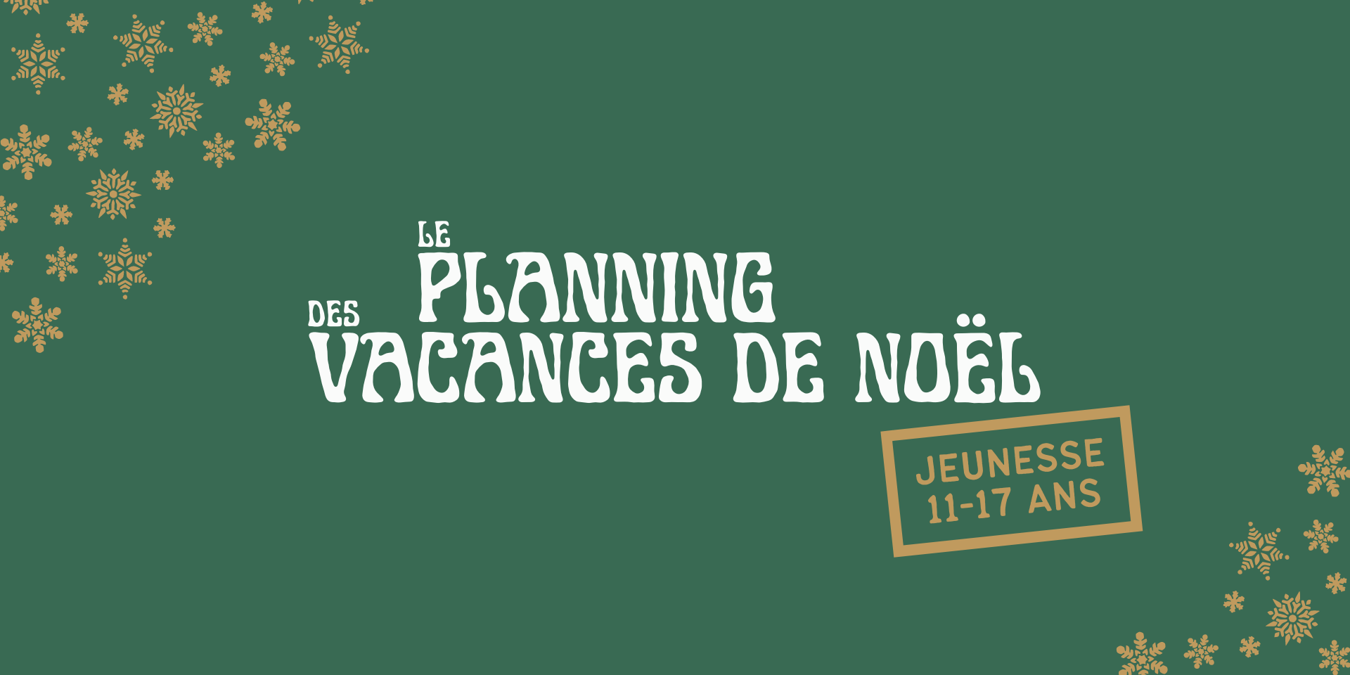 Planning des vacances de Noël