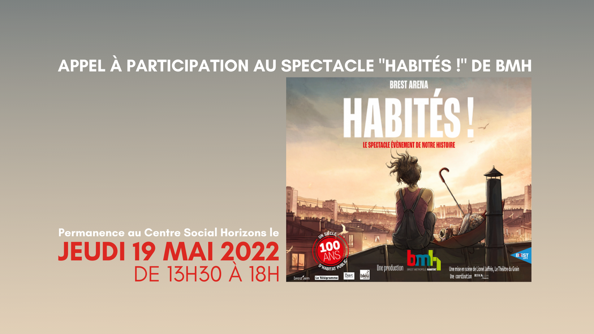 You are currently viewing Appel à participation au spectacle « Habités ! » de BMH