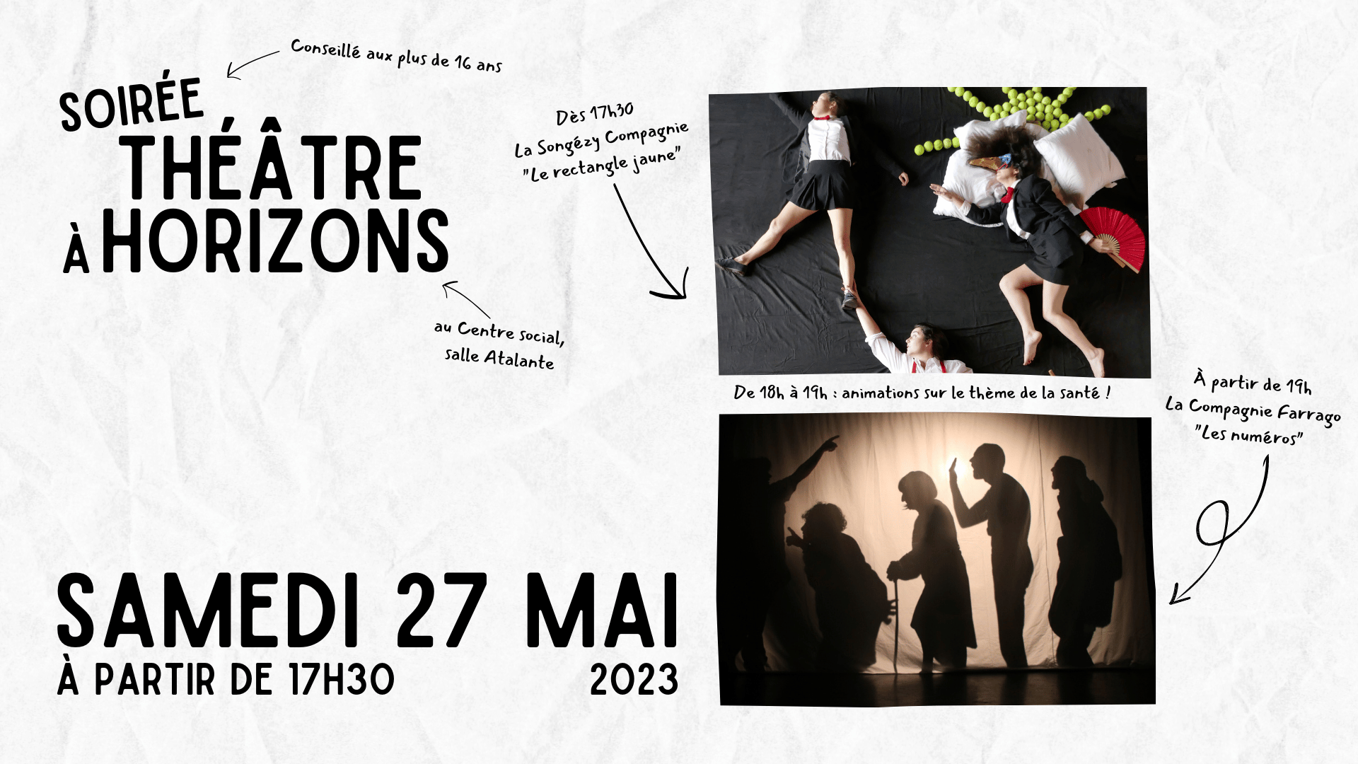 You are currently viewing Soirée théâtre à Horizons le samedi 27 mai !